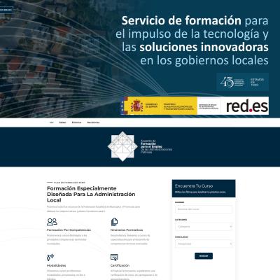 Página de inicio de la plataforma de formación online de la FEMP